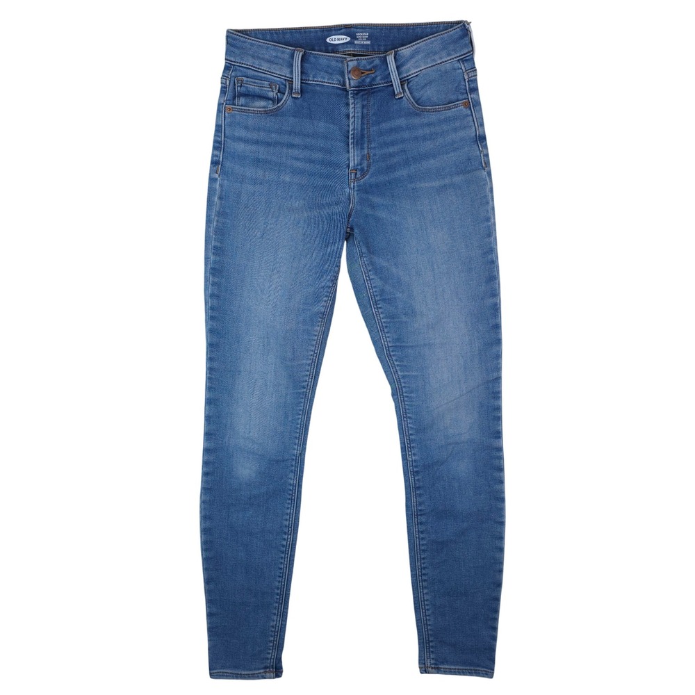 Old Navy Jeans Womens 2 Blue Rockstar Super Skinny High Rise Built-In Warm